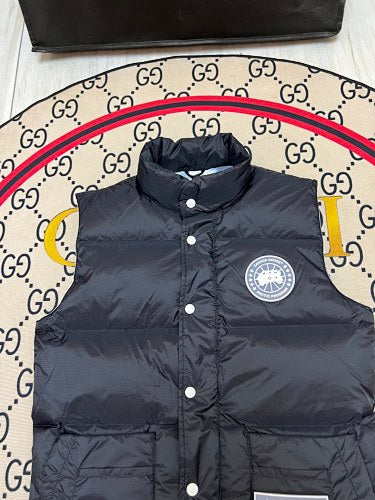 Canada Goose Puffer Vest in Black with Stand Collar