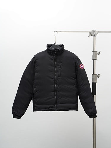 Canada Goose Puffer Jacket in Black with Stand Collar and Chest Zip Pocket
