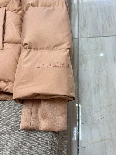 lululemon Hooded Puffer Jacket in Tan
