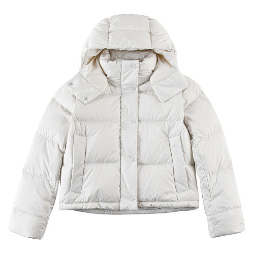 lululemon Off-White Hooded Puffer Jacket