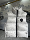 Canada Goose Puffer Vest in White with Glossy Finish