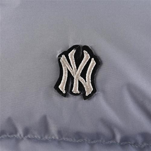 MLB Gray New York Yankees Stand-Collar Puffer Jacket