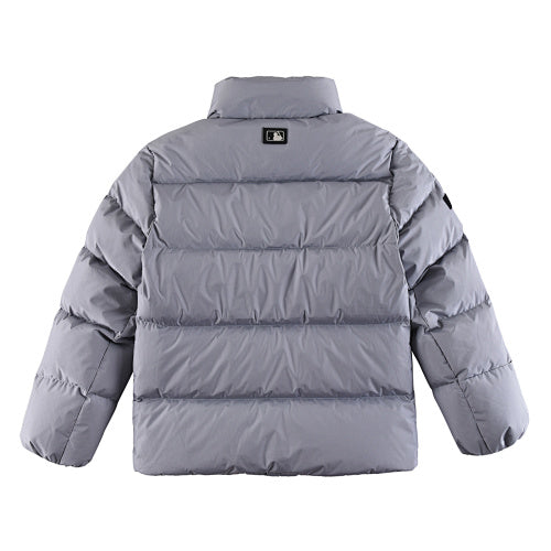 MLB Gray New York Yankees Stand-Collar Puffer Jacket