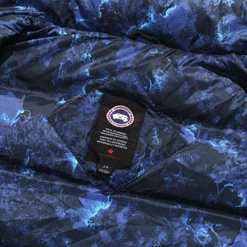 Canada Goose Blue Abstract Print Quilted Puffer Vest
