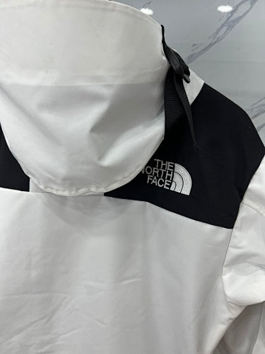 The North Face White and Black Colorblock Hooded Jacket