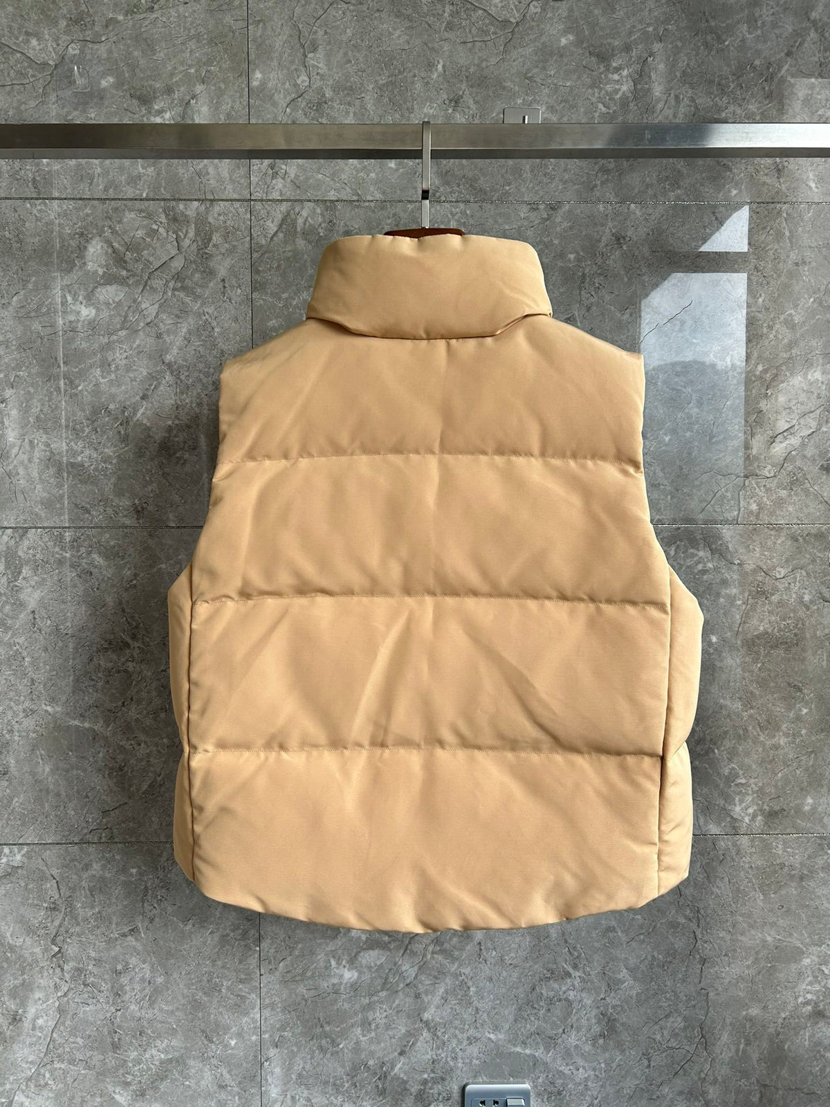 Canada Goose Puffer Vest in Camel with Stand Collar