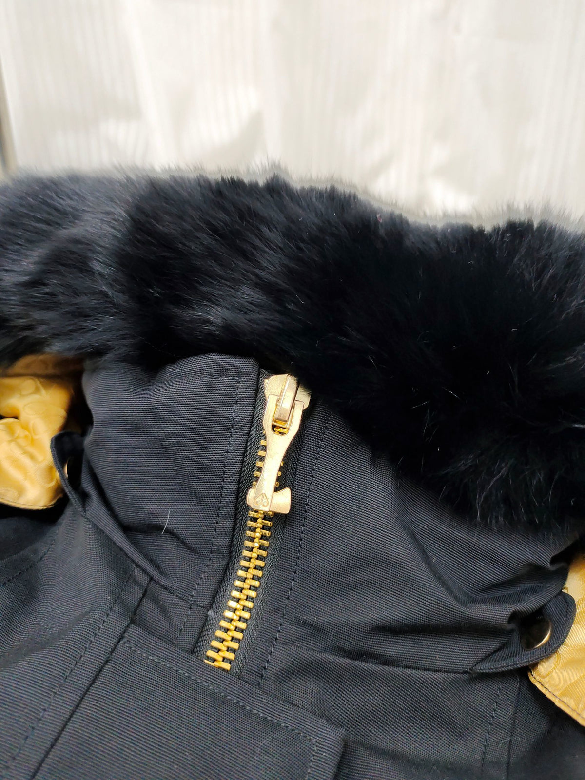 Moose Knuckles Charcoal Black-Trim Hooded Parka