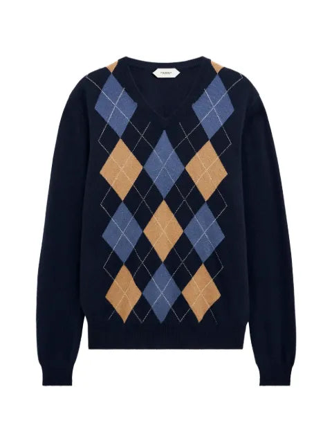 Pringle of Scotland argyle-pattern V-neck sweater