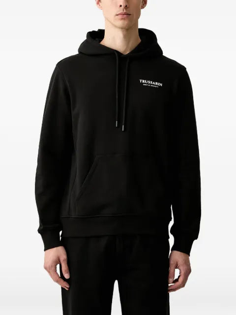 Trussardi logo-print drawstring hoodie