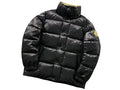 Moncler Black Glossy Stand-Collar Puffer Jacket