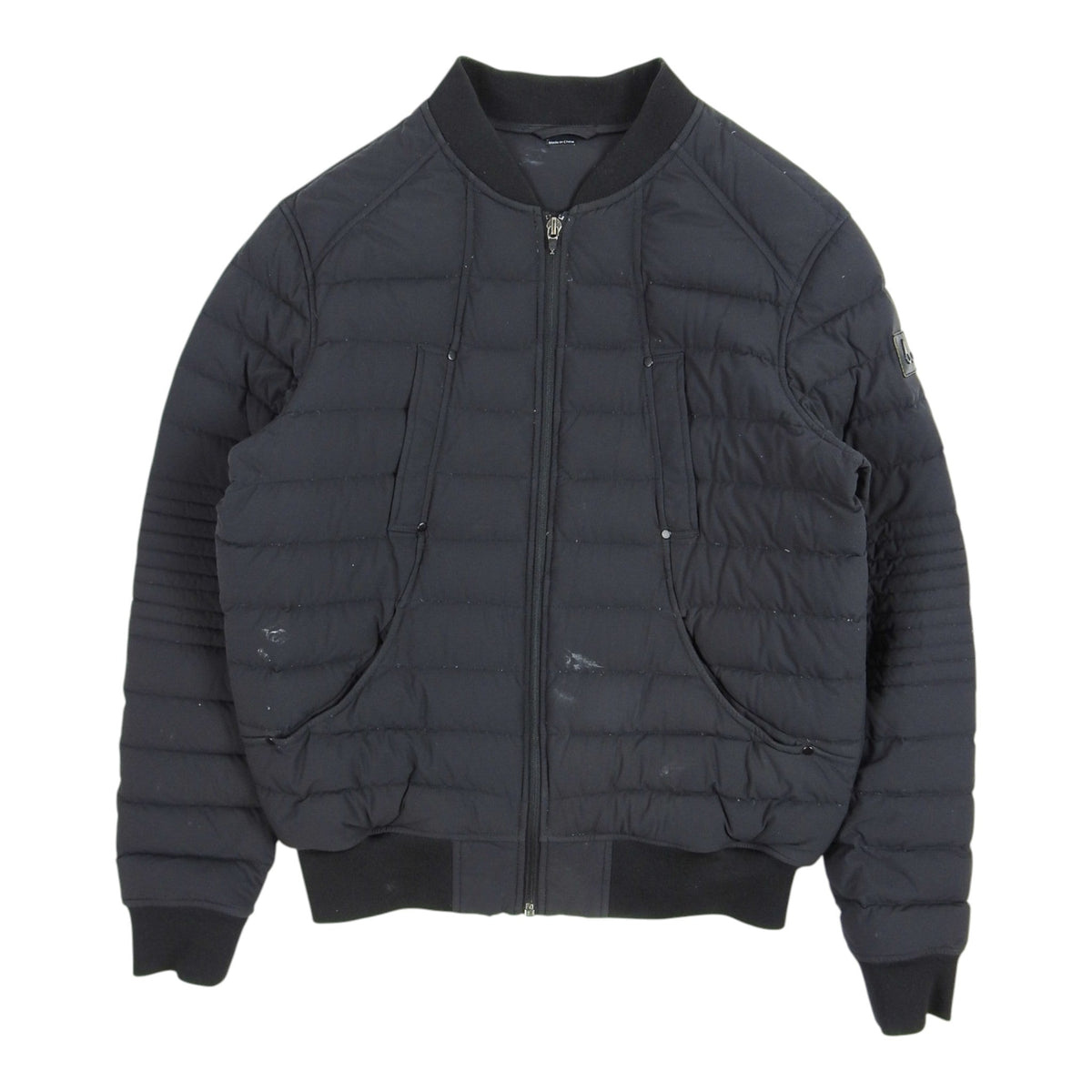 Moncler Black Quilted Bomber Jacket