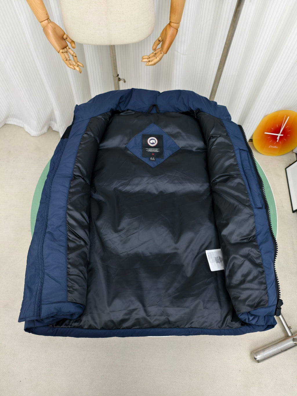 Canada Goose Navy Quilted Puffer Vest with Stand Collar
