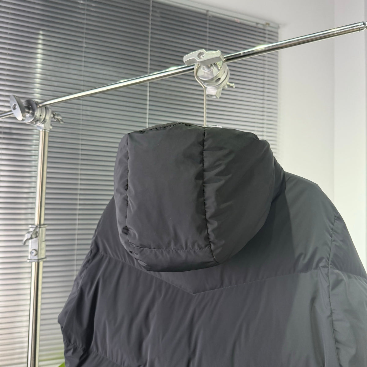 Moncler Black Graphic Hooded Puffer Jacket