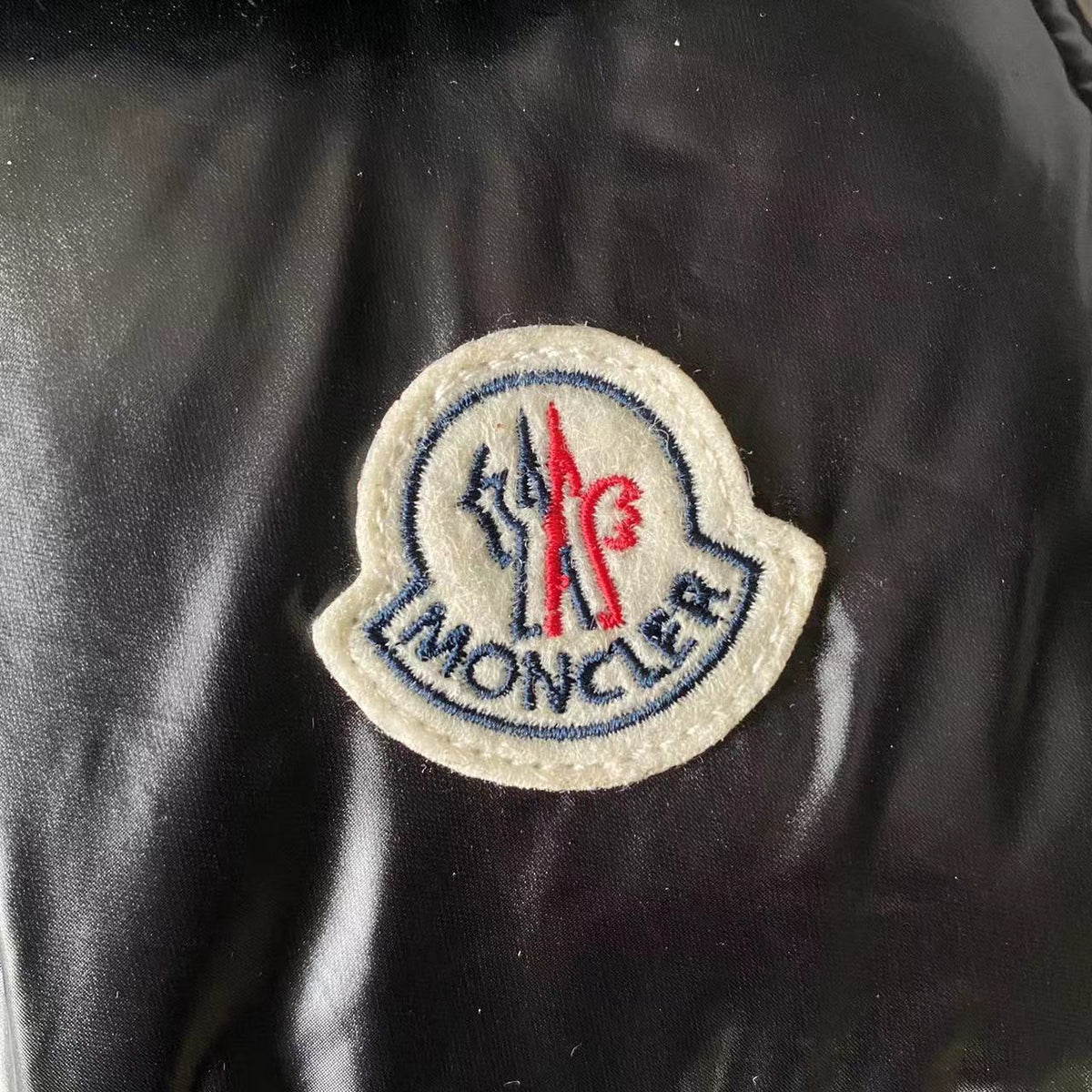 Moncler Black Glossy Hooded Puffer Jacket