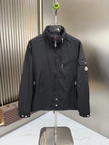Moose Knuckles White Hooded Bomber Jacket with Plush Trim