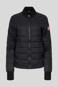 Canada Goose Quilted Jacket in Black with Ribbed Stand Collar