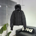 Moncler Black Graphic Hooded Puffer Jacket