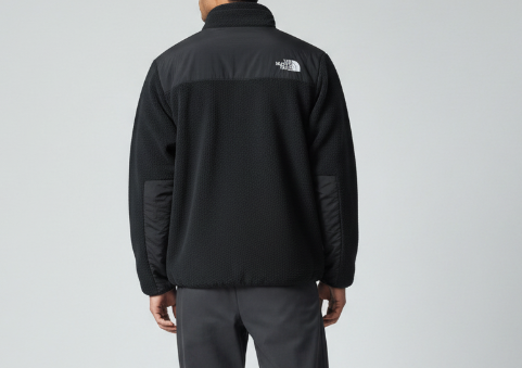 The North Face Black Panelled Full-Zip Fleece Jacket
