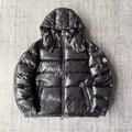 Moncler Black Glossy Hooded Puffer Jacket