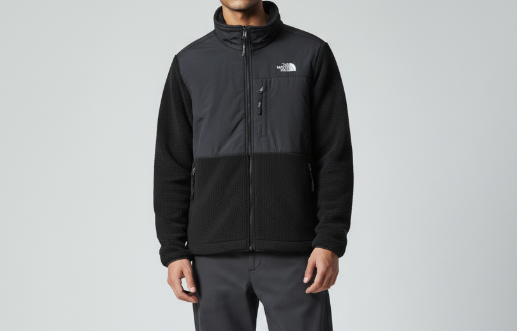The North Face Black Panelled Full-Zip Fleece Jacket