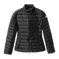 Moncler Black Quilted Puffer Jacket with Stand Collar