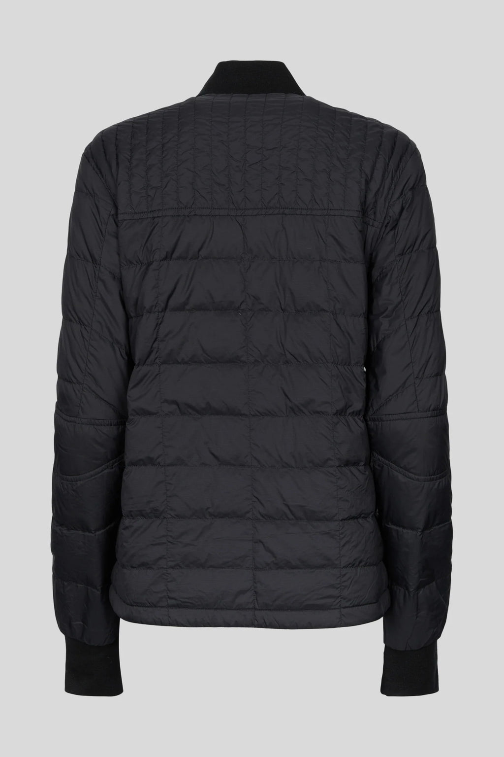 Canada Goose Quilted Jacket in Black with Ribbed Stand Collar