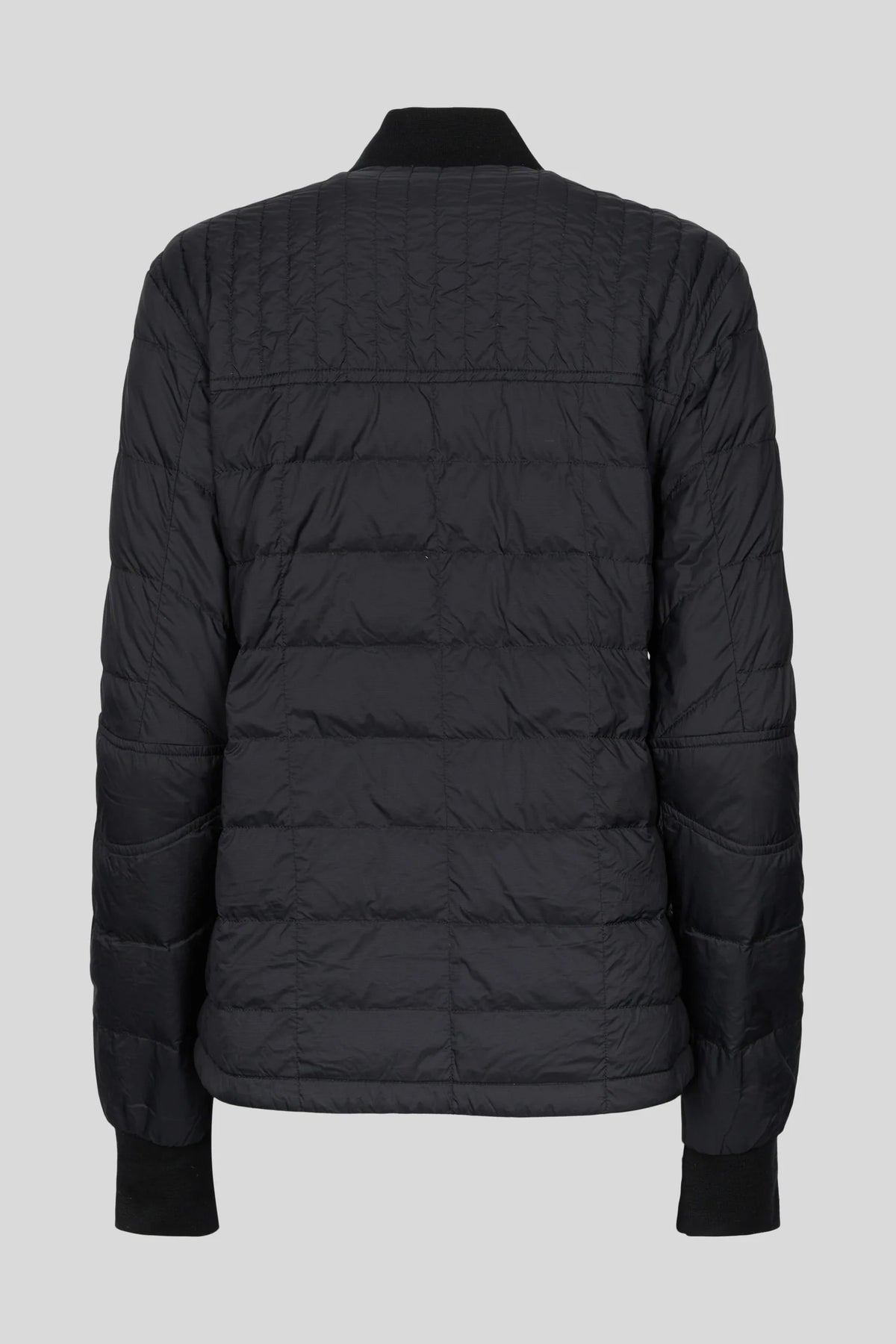 Canada Goose Quilted Jacket in Black with Ribbed Stand Collar