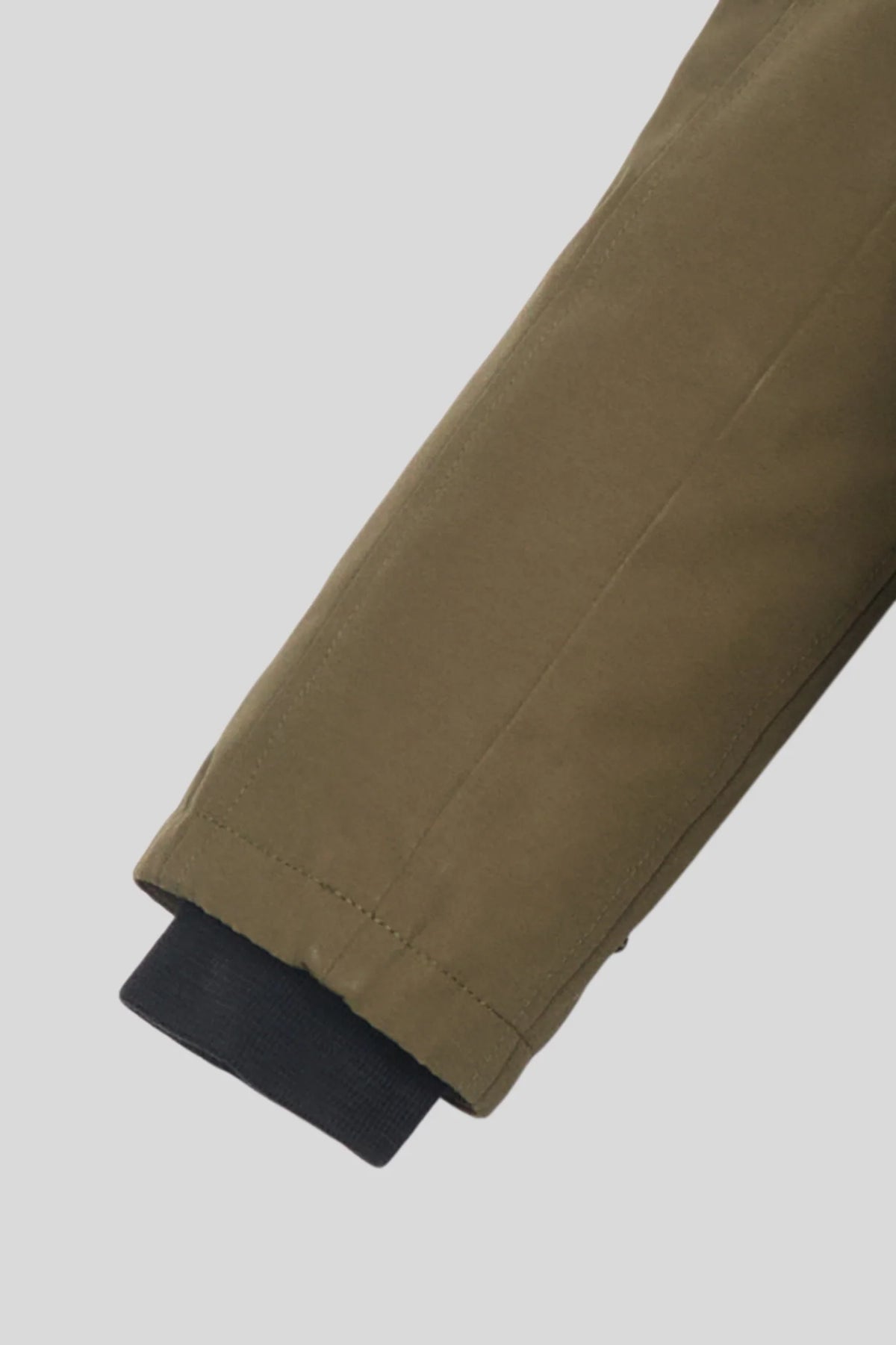 Canada Goose Long Parka in Olive Green with Plush Hood Trim