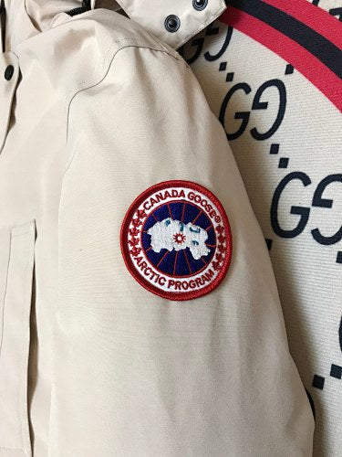 Canada Goose Off-White Plush-Trim Hooded Parka