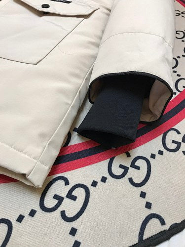 Canada Goose Off-White Plush-Trim Hooded Parka