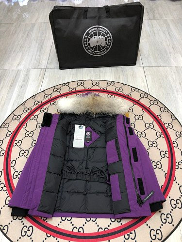 Canada Goose Purple Plush-Trim Hooded Parka