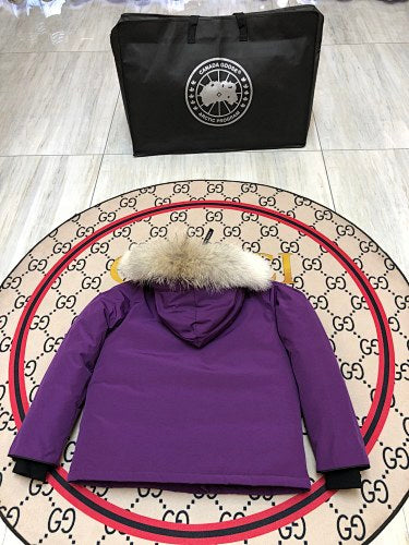 Canada Goose Purple Plush-Trim Hooded Parka
