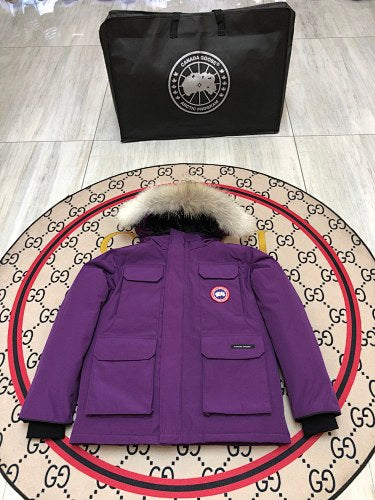 Canada Goose Purple Plush-Trim Hooded Parka