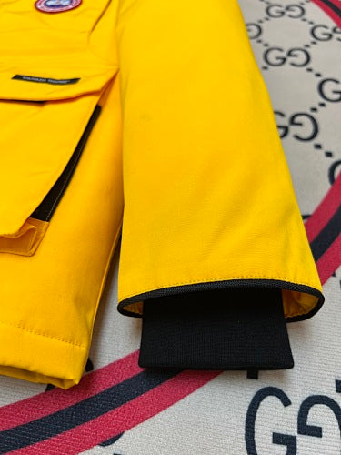 Canada Goose Yellow Plush-Trim Hooded Parka