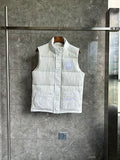 Canada Goose Puffer Vest in White with Stand Collar