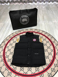 Canada Goose Puffer Vest in Black with Stand Collar and Logo Patch