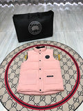 Canada Goose Puffer Vest in White with Stand Collar