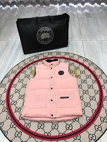 Canada Goose Puffer Vest in White with Stand Collar