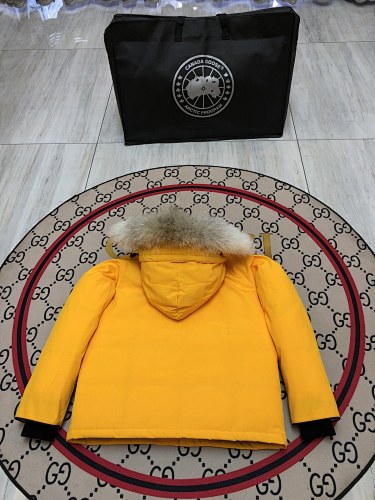 Canada Goose Yellow Plush-Trim Hooded Parka