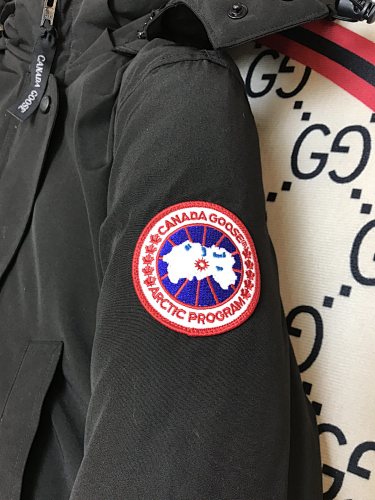 Canada Goose Black Plush-Trim Hooded Parka