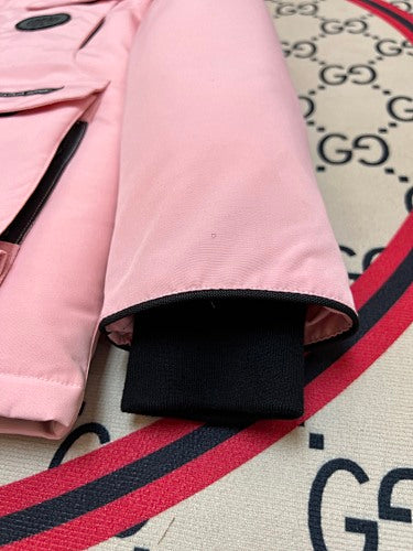 Canada Goose Light Pink Plush-Trim Hooded Parka