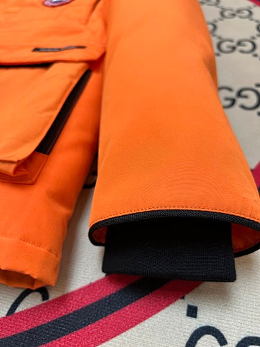 Canada Goose Orange Plush-Trim Hooded Parka