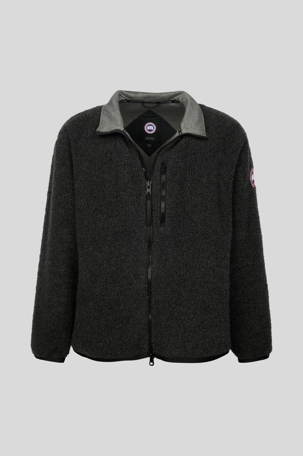 Canada Goose Black Textured Fleece Zip-Up Jacket